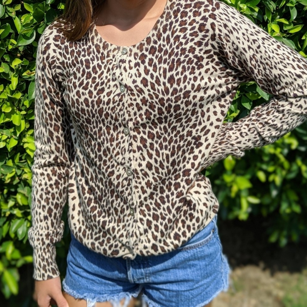 Women's Leopard Print Cardigan